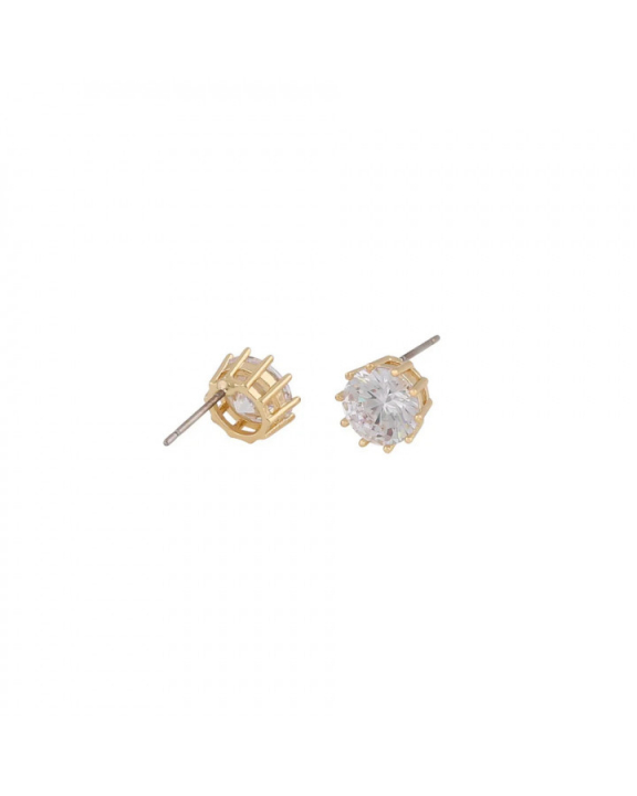 Lise small stone ear gold clear in de groep Oorbellen / Gouden oorbellen bij SCANDINAVIAN JEWELRY DESIGN (1297-7500-251)