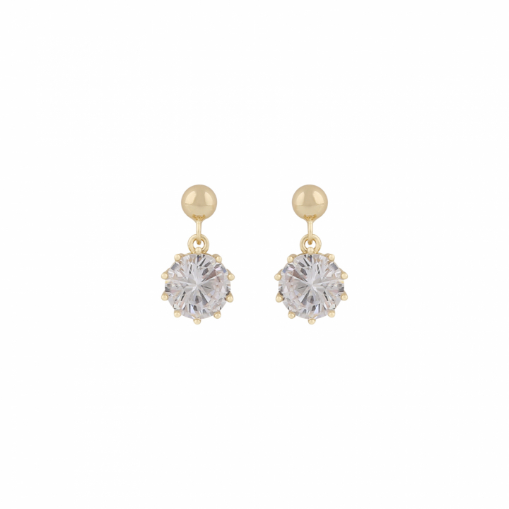 Lise short Earrings Gold in de groep Oorbellen / Gouden oorbellen bij SCANDINAVIAN JEWELRY DESIGN (1297-7700-251)