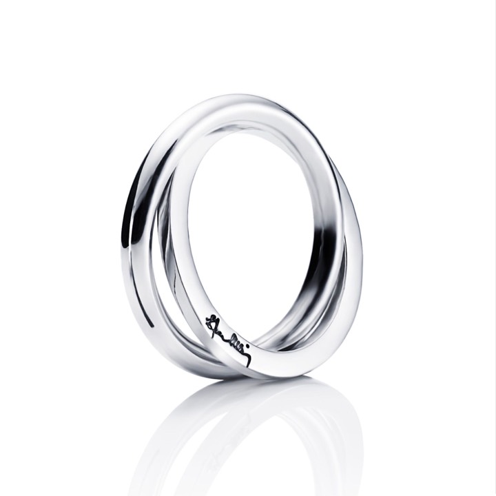 Twosome Ring Zilver in de groep Ringen / Zilveren ringen bij SCANDINAVIAN JEWELRY DESIGN (13-100-00519)