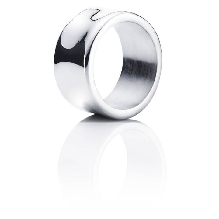 Moonwalk Wide Ring Zilver in de groep Ringen / Zilveren ringen bij SCANDINAVIAN JEWELRY DESIGN (13-100-00535)