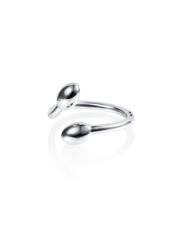 Love Bead Twin Ring Silver 15.50 in de groep Ringen / Zilveren ringen bij SCANDINAVIAN JEWELRY DESIGN (13-100-02180-1550)