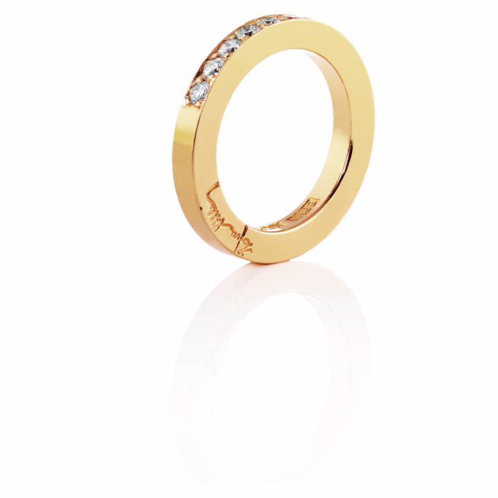 7 Stars & Signature Ring goud in de groep Ringen / Gouden ringen bij SCANDINAVIAN JEWELRY DESIGN (13-101-00306)