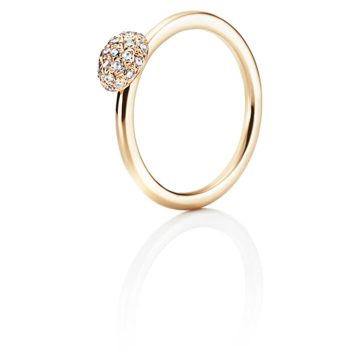 Love Bead - Diamonds Ring goud in de groep Ringen / Gouden ringen bij SCANDINAVIAN JEWELRY DESIGN (13-101-00440)