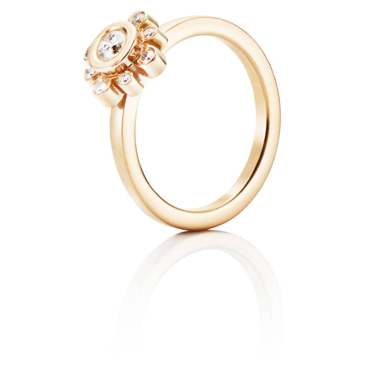 Sweet Hearts Crown 0.19 ct diamant Ring goud in de groep Ringen / Diamanten ringen bij SCANDINAVIAN JEWELRY DESIGN (13-101-00541)