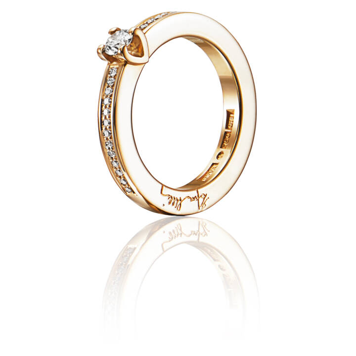 Heart To Heart 0.19 ct diamant Ring goud in de groep Ringen / Diamanten ringen bij SCANDINAVIAN JEWELRY DESIGN (13-101-00585)