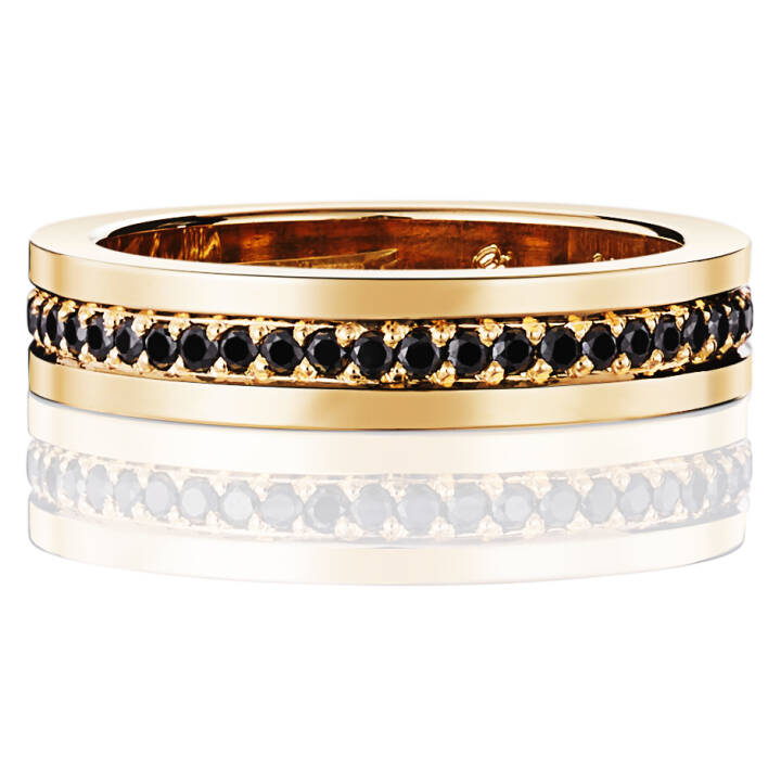 4½ & Black Stars Ring goud in de groep Ringen / Gouden ringen bij SCANDINAVIAN JEWELRY DESIGN (13-101-01050)