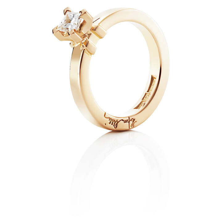 Dolce witte Princess 0.40 ct diamant Ring goud in de groep Ringen / Verlovings- & trouwringen bij SCANDINAVIAN JEWELRY DESIGN (13-101-01106)