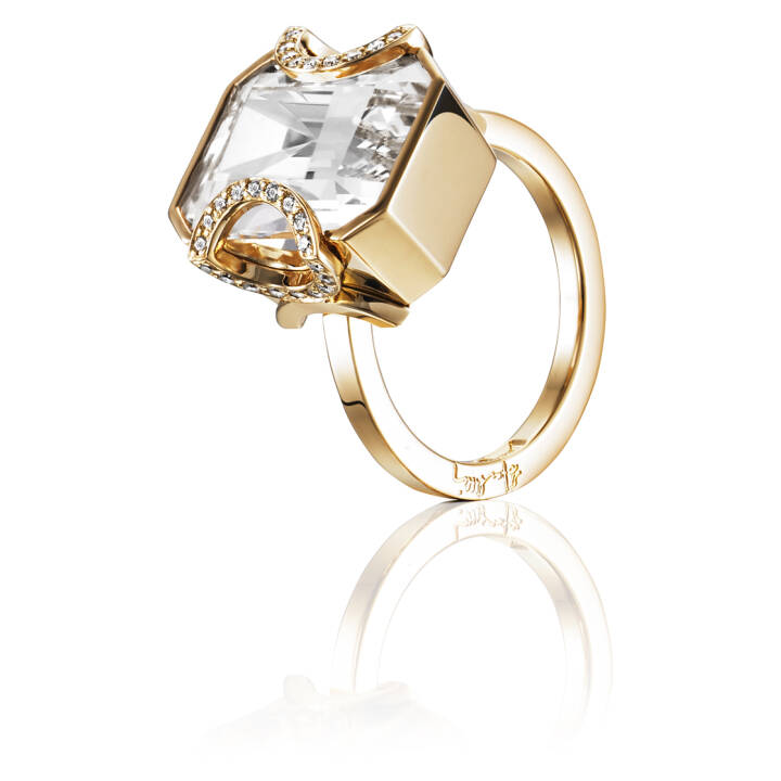 Product Image for Efva Attling Little Magic Star - Crystal Quartz Ring goud 15.00 mm