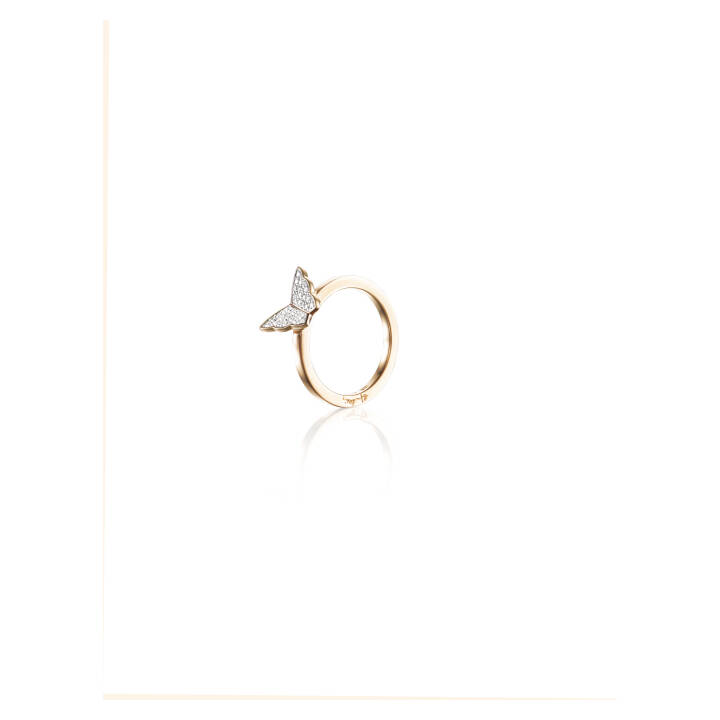 Little Miss Butterfly & Stars Ring goud in de groep Ringen / Gouden ringen bij SCANDINAVIAN JEWELRY DESIGN (13-101-01621)