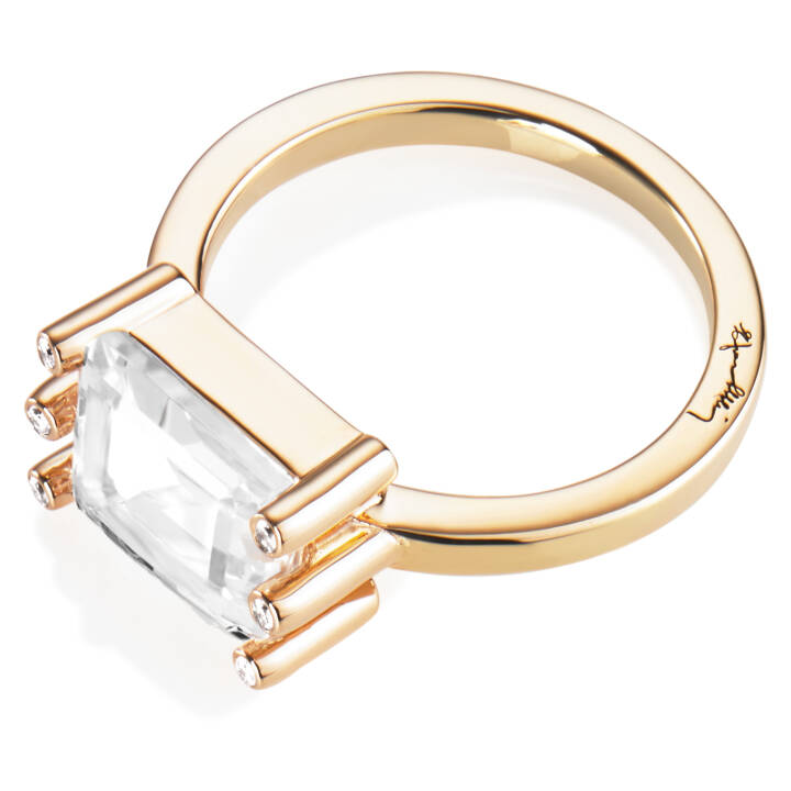 Beautiful Dreamer - Crystal Quartz Ring goud in de groep Ringen / Diamanten ringen bij SCANDINAVIAN JEWELRY DESIGN (13-101-01824)