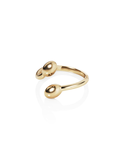 Love Bead Twin Ring Gold in de groep Ringen / Gouden ringen bij SCANDINAVIAN JEWELRY DESIGN (13-101-02180-0000)