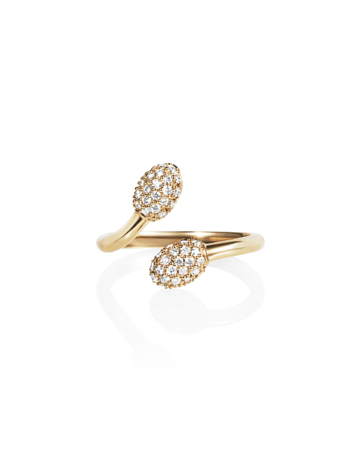 Love Bead & Stars Twin Ring Gold in de groep Ringen / Gouden ringen bij SCANDINAVIAN JEWELRY DESIGN (13-101-02187-0000)