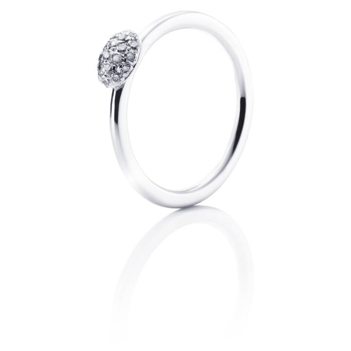 Love Bead - Diamonds Ring Witgoud in de groep Ringen / Witgouden ringen bij SCANDINAVIAN JEWELRY DESIGN (13-102-00440)