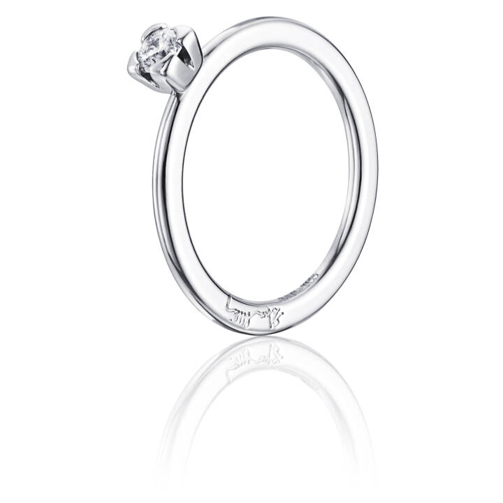 Love Bead Wedding 0.19 ct diamant Ring Witgoud in de groep Ringen / Verlovings- & trouwringen bij SCANDINAVIAN JEWELRY DESIGN (13-102-00455)