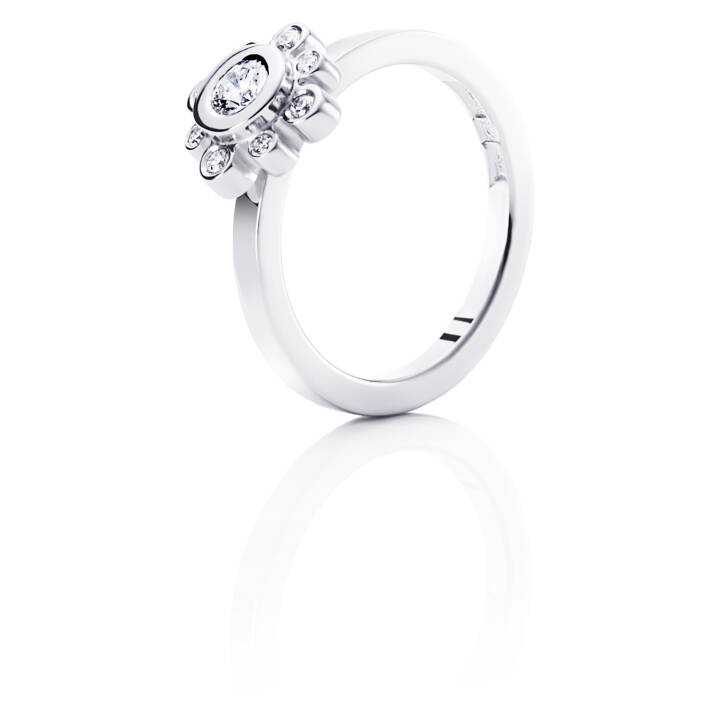 Sweet Hearts Crown 0.19 ct diamant Ring Witgoud in de groep Ringen / Diamanten ringen bij SCANDINAVIAN JEWELRY DESIGN (13-102-00541)