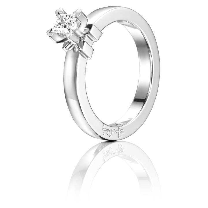 Dolce witte Princess 0.30 ct diamant Ring Witgoud in de groep Ringen / Witgouden ringen bij SCANDINAVIAN JEWELRY DESIGN (13-102-01105)