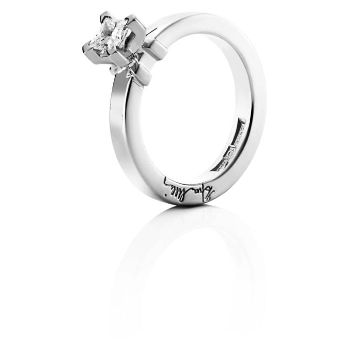 Dolce witte Princess 0.40 ct diamant Ring Witgoud in de groep Ringen / Witgouden ringen bij SCANDINAVIAN JEWELRY DESIGN (13-102-01106)