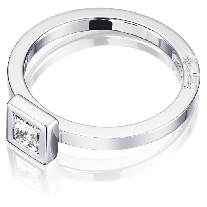 Princess Wedding Thin 0.30 ct diamant Ring Witgoud in de groep Ringen / Verlovings- & trouwringen bij SCANDINAVIAN JEWELRY DESIGN (13-102-01116)