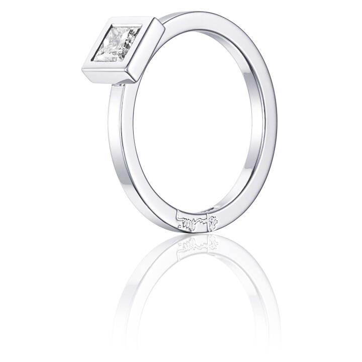 Princess Wedding Thin 0.40 ct diamant Ring Witgoud in de groep Ringen / Verlovings- & trouwringen bij SCANDINAVIAN JEWELRY DESIGN (13-102-01118)