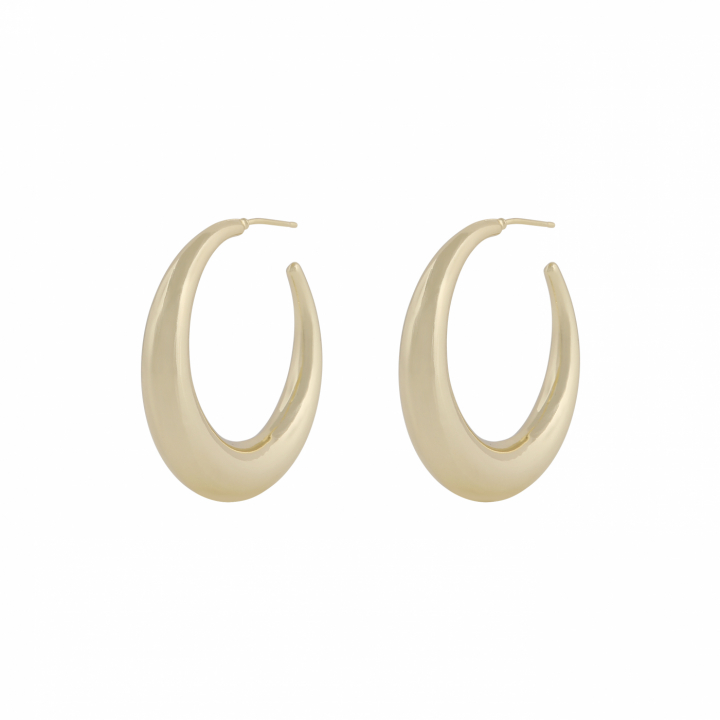 Bella medium ring earrings gold in de groep Oorbellen / Gouden oorbellen bij SCANDINAVIAN JEWELRY DESIGN (1309-6200-257)