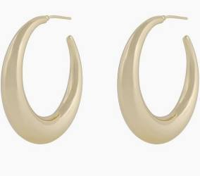 Bella big ring earrings gold in de groep Oorbellen / Gouden oorbellen bij SCANDINAVIAN JEWELRY DESIGN (1309-6300-257)