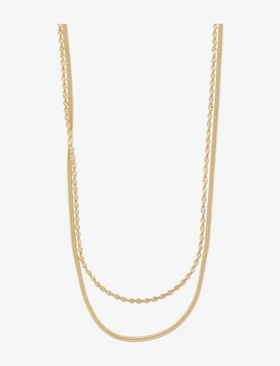 Serena double neck 45 Gold in de groep Kettingen / Gouden kettingen bij SCANDINAVIAN JEWELRY DESIGN (1312-0645-257)