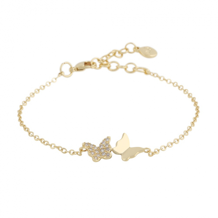 Vega chain brace Gold clear in de groep Armbanden / Gouden armbanden bij SCANDINAVIAN JEWELRY DESIGN (1313-3100-251)