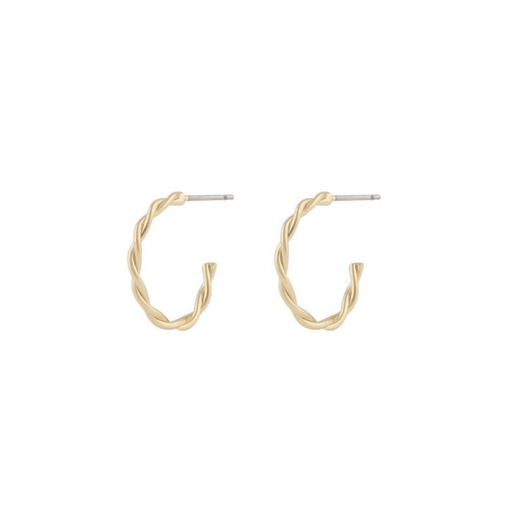 Harper oval ear Gold in de groep Oorbellen / Gouden oorbellen bij SCANDINAVIAN JEWELRY DESIGN (1314-6400-257)