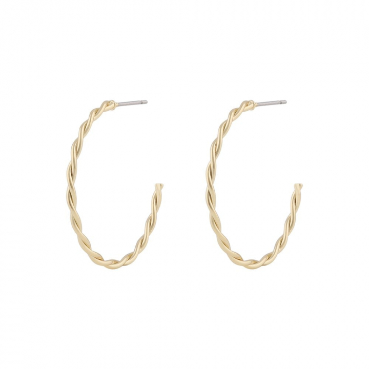 Harper big oval ear Gold in de groep Oorbellen / Gouden oorbellen bij SCANDINAVIAN JEWELRY DESIGN (1314-6500-257)