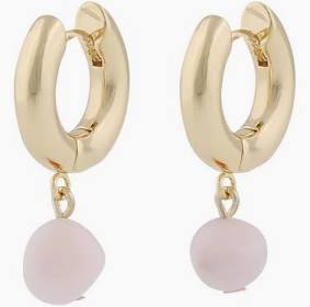 Sanna ear Gold light pink in de groep Oorbellen / Gouden oorbellen bij SCANDINAVIAN JEWELRY DESIGN (1318-6600-379)