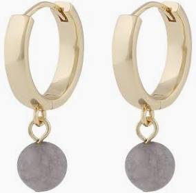 Lara small ring pendan ear gold in de groep Oorbellen / Gouden oorbellen bij SCANDINAVIAN JEWELRY DESIGN (1324-6400-369)