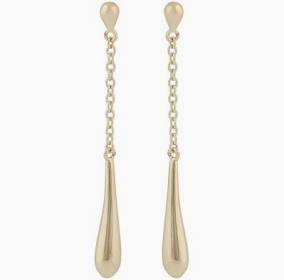 Lara drop chain Earring Gold in de groep Oorbellen / Gouden oorbellen bij SCANDINAVIAN JEWELRY DESIGN (1324-6600-257)
