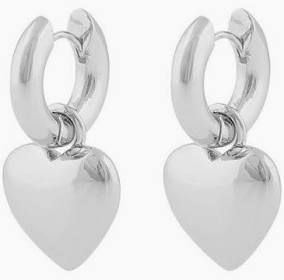 Lara heart ring pendant Earrings Silver in de groep Oorbellen / Zilveren oorbellen bij SCANDINAVIAN JEWELRY DESIGN (1324-7000-256)