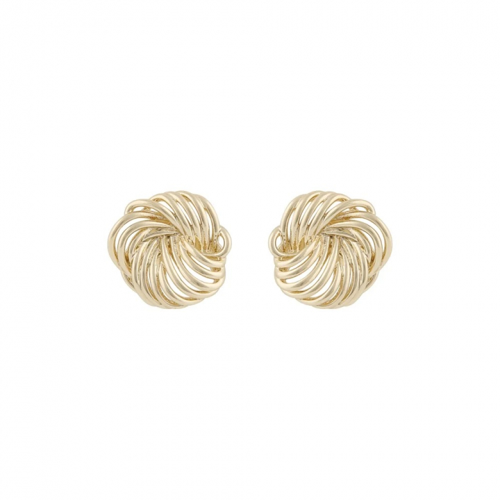 Dakota small round Earring Gold in de groep Oorbellen / Gouden oorbellen bij SCANDINAVIAN JEWELRY DESIGN (1325-6200-257)