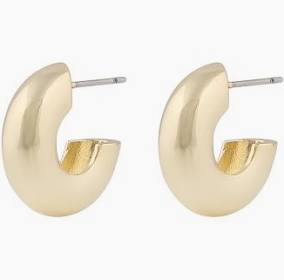 Addison small oval in de groep Oorbellen / Gouden oorbellen bij SCANDINAVIAN JEWELRY DESIGN (1326-6700-257)