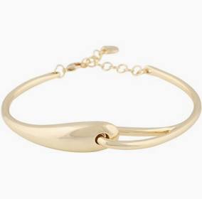 Aero small bracelet Gold  in de groep Armbanden / Bangles bij SCANDINAVIAN JEWELRY DESIGN (1329-3100-257)