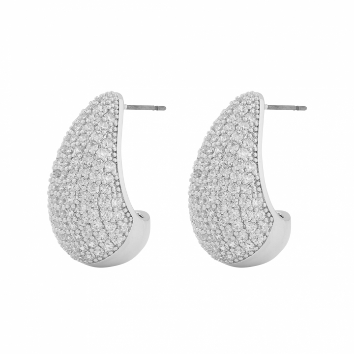 Naomi big drop ear Silver in de groep Oorbellen / Zilveren oorbellen bij SCANDINAVIAN JEWELRY DESIGN (1334-6100-012)