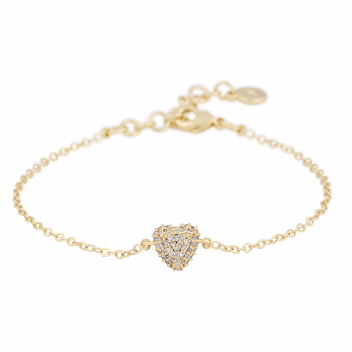 Stina heart chain brace in de groep Armbanden / Gouden armbanden bij SCANDINAVIAN JEWELRY DESIGN (1336-3800-251)