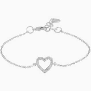 Nisi heart Bracelet Silver in de groep Armbanden / Zilveren armbanden bij SCANDINAVIAN JEWELRY DESIGN (1356-3100-012)