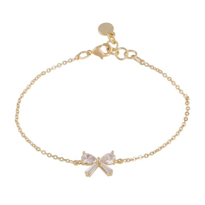 Eira bow chain Bracelet Gold in de groep Armbanden / Gouden armbanden bij SCANDINAVIAN JEWELRY DESIGN (1368-3300-251)
