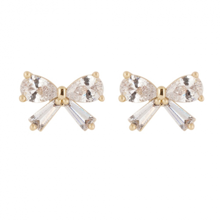 Eira bow Earrings Gold in de groep Oorbellen / Gouden oorbellen bij SCANDINAVIAN JEWELRY DESIGN (1368-6200-251)
