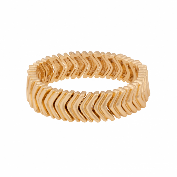 Liddy big elastic Bracelet Gold onesize in de groep Armbanden / Gouden armbanden bij SCANDINAVIAN JEWELRY DESIGN (1388-3700-257)