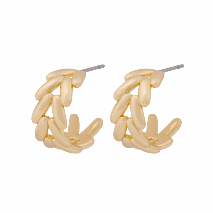 Liddy big pin Earring Gold in de groep Oorbellen / Gouden oorbellen bij SCANDINAVIAN JEWELRY DESIGN (1388-7100-257)