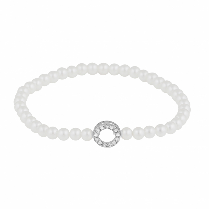 Callie elastic pearl Bracelet Silver in de groep Armbanden / Zilveren armbanden bij SCANDINAVIAN JEWELRY DESIGN (1396-3100-010)