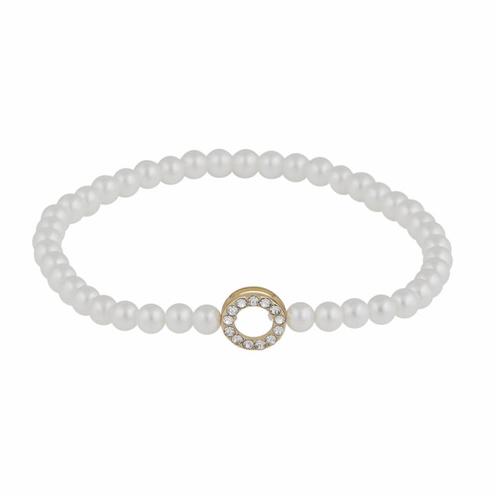 Callie elastic pearl Bracelet Gold in de groep Armbanden / Gouden armbanden bij SCANDINAVIAN JEWELRY DESIGN (1396-3100-362)
