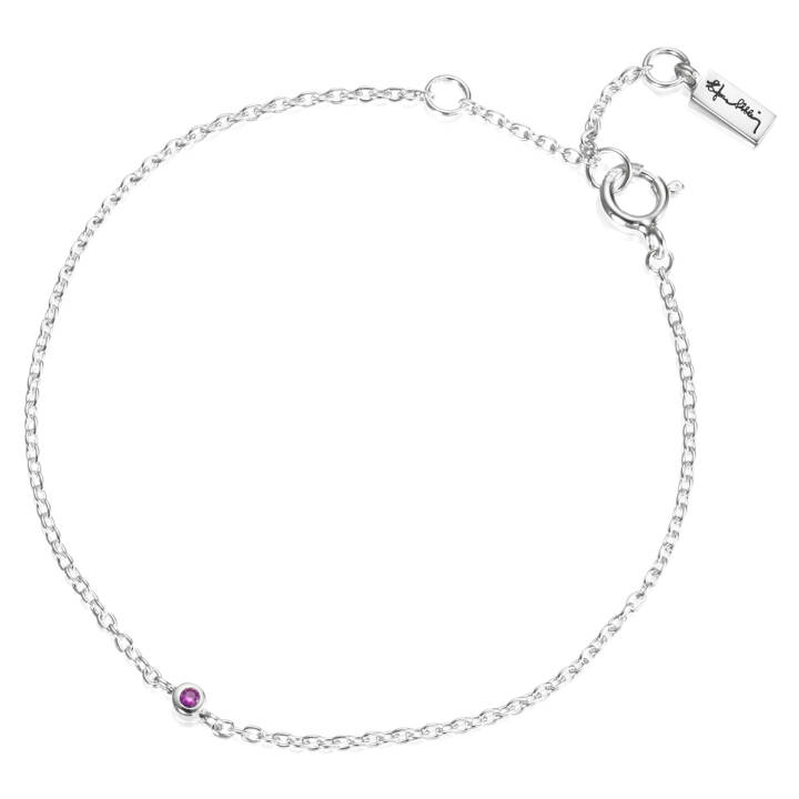 Micro Blink - Pink Sapphire Armbanden Zilver 16-19 cm in de groep Armbanden / Zilveren armbanden bij SCANDINAVIAN JEWELRY DESIGN (14-100-01894-1619)