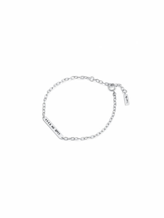 Product Image for Efva Attling Power Plates Armbanden - Take No Shit Zilver 16-19 cm