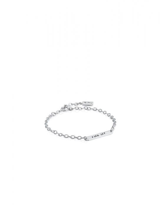 Product Image for Efva Attling Power Plates Armbanden - Fuck Off Zilver 16-19 cm
