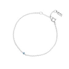 Micro Blink Bracelet - Blue Topaz Silver in de groep Armbanden / Zilveren armbanden bij SCANDINAVIAN JEWELRY DESIGN (14-100-02424-1619)