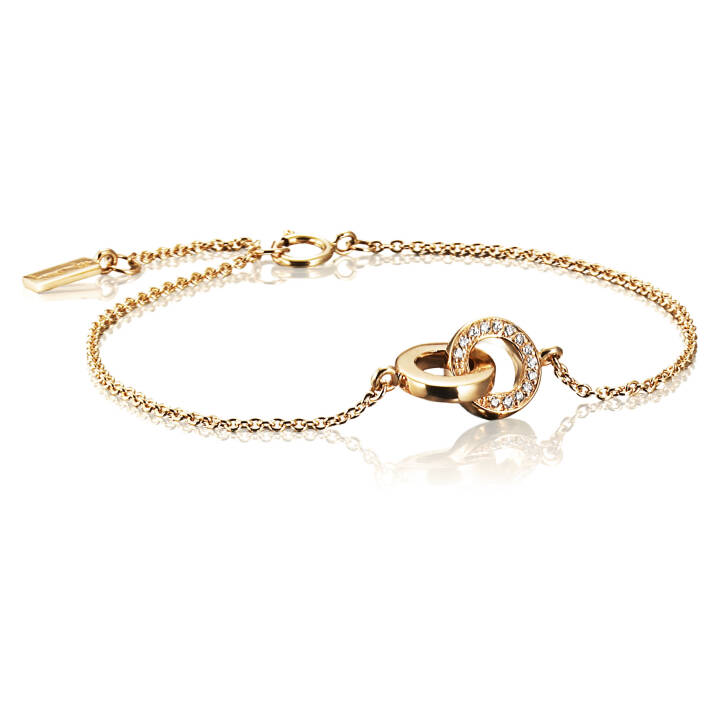 You & Me Armbanden goud 15-19 cm in de groep Armbanden / Diamanten armbanden bij SCANDINAVIAN JEWELRY DESIGN (14-101-01008-1519)